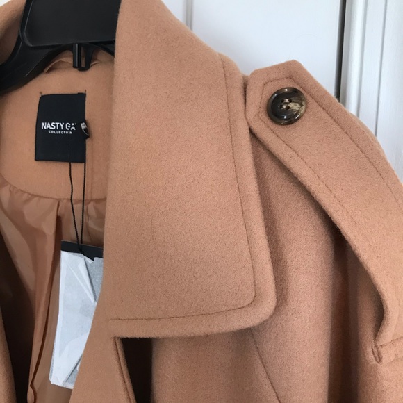 Belted wool button coat - Picture 5 of 8